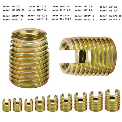20x ORO fessurata vite autofilettante manica INSERTO FILETTATO DADO INOX KIT 