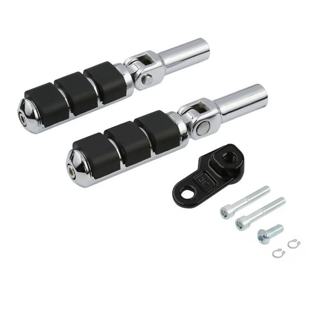 Passenger Footpegs Peg Suit For Harley Softail Slim FLS 12-17 Cross Bones 08-11