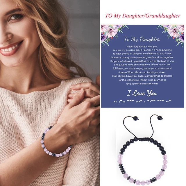Armbänder Beste Freundin Für 2 An meine Tochter und Enkelin Code Armband 6MM