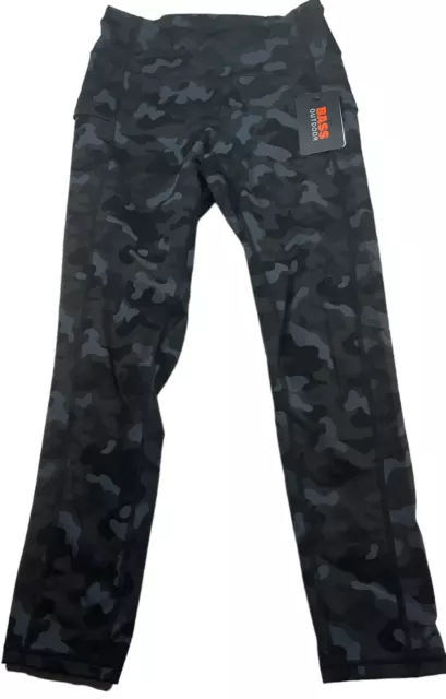 Bass Outdoor Workout Leggings Womens size XS Black Camouflage New