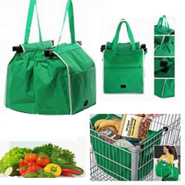 Supermarket Shopping Bag Eco Friendly Trolley Tote Thicken Cart Bags HandbaAH