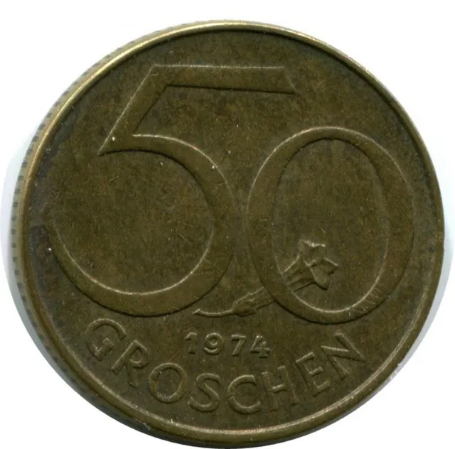 50 GROSCHEN 1974 AUSTRIA Coin #AW818C