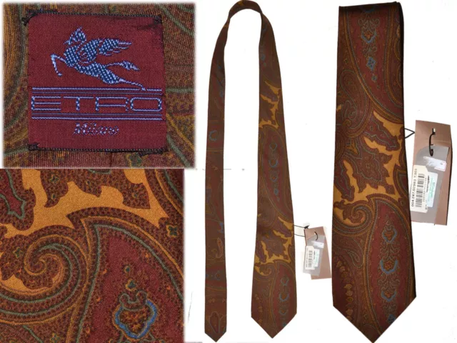 ETRO Milano Corbata Para Hombre 100% Seda ET09 T0G