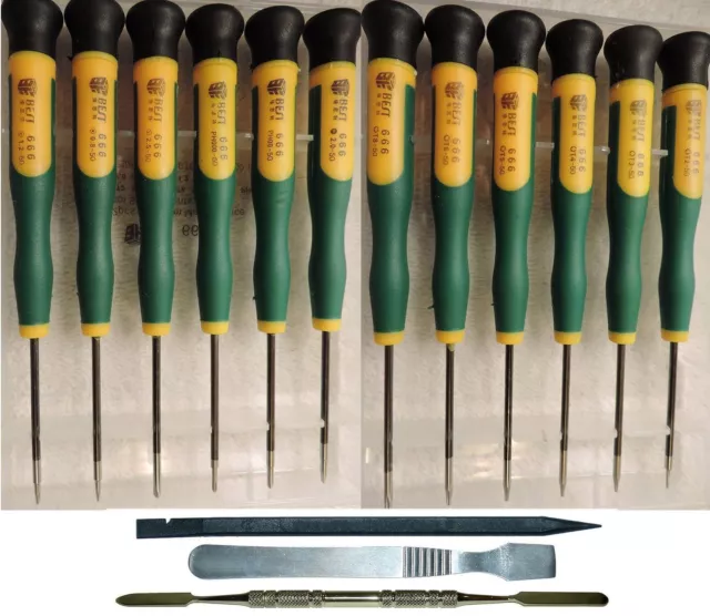 15 Piece iPhone Screwdrivers & Spudger Pry Tool Set: Mini Pentalobe Torx Y Ph000