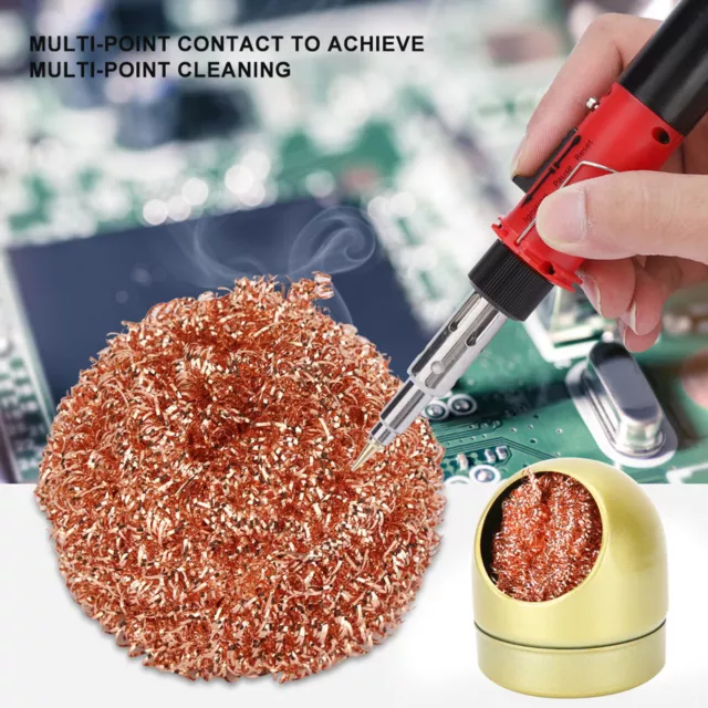 Soldering Iron Tip Cleaner Welding Nozzle Cleaner Metal Wire Balls With Base GHB