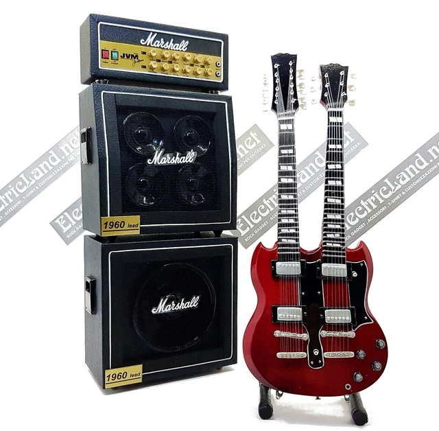 Miniature Guitare Électrique Gibson Jimmy Page Led Zeppelin - Échelle 1:4 - Cadeau Pour Musicien, Collectionneur