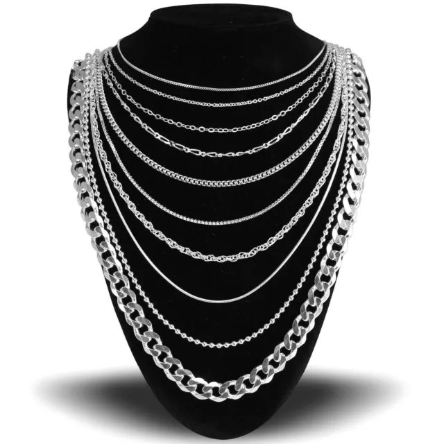 Sterling Silver 925 Italian Women's Anklet Bracelet Choker Necklace Body Chain