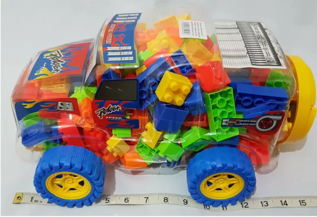 Kids Building Blocks Kit Car Set 185 Pcs Contruction Toys Diy Game Educational