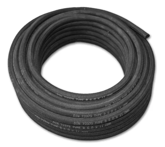 Cotton Overbraided Fuel Hose - Petrol ,Oil & Diesel - Various Sizes Available