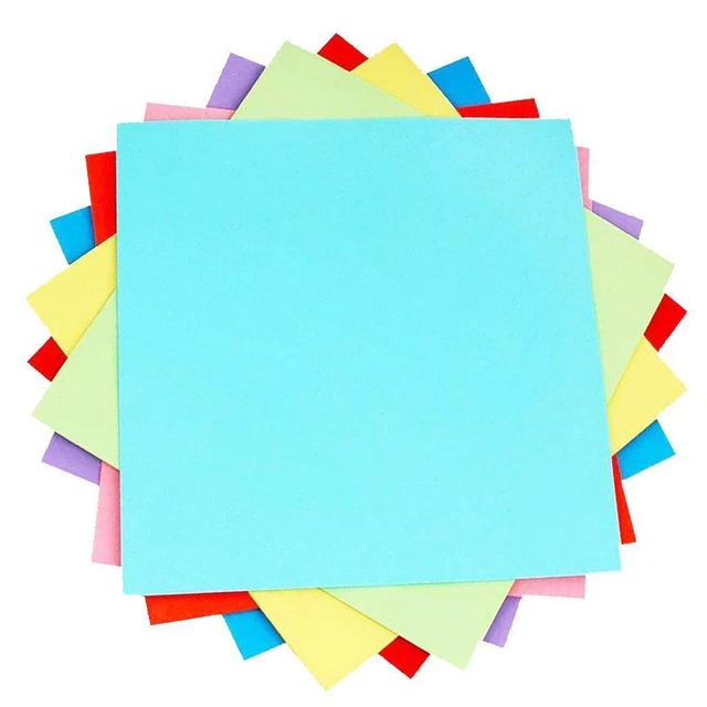 100 Blatt Bunte Quadratische Doppelseitige Origami Klapplucky Papierkran