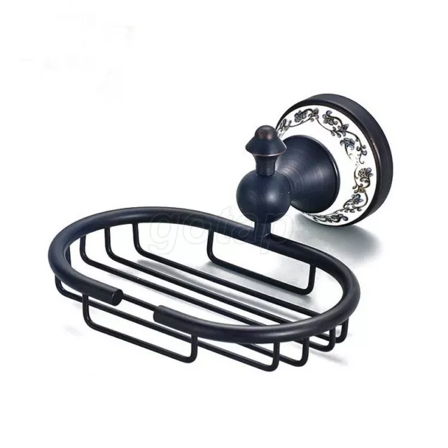 Oil Rubbed Bronze Bathroom Shower Soap Basket Wall Mounted Soap Dish Holder 2