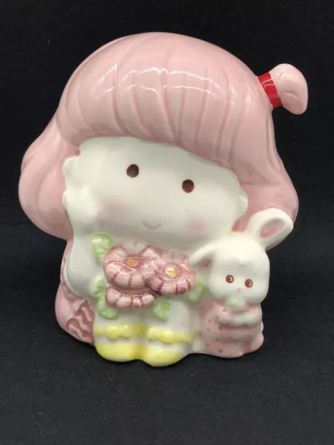 Coin Piggy Bank Girl with Bunny Ceramic