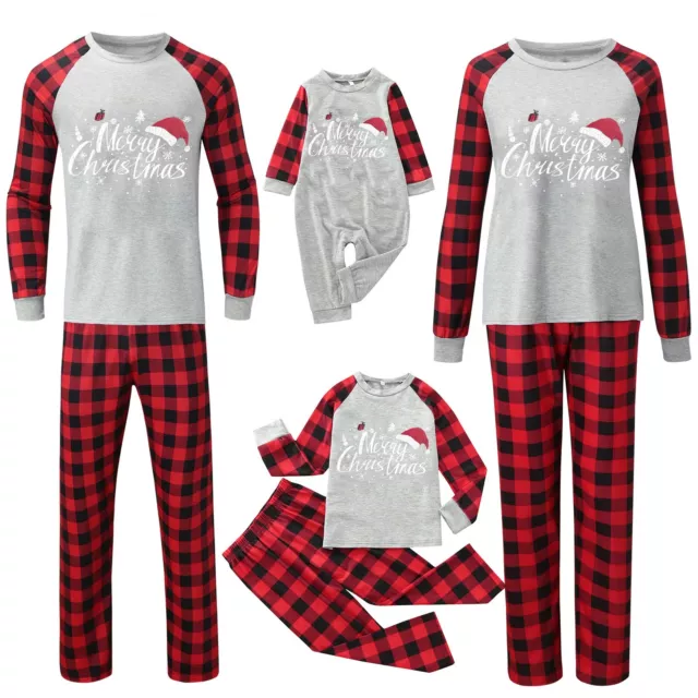 Christmas PJs Adult Kids Baby Xmas Nightwear Family Matching Pyjamas Set New