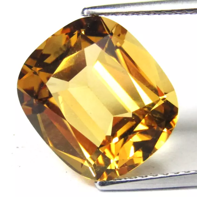 5.24Cts Sparkling  Natural Golden Yellow Color Citrine Master Cushion Shape