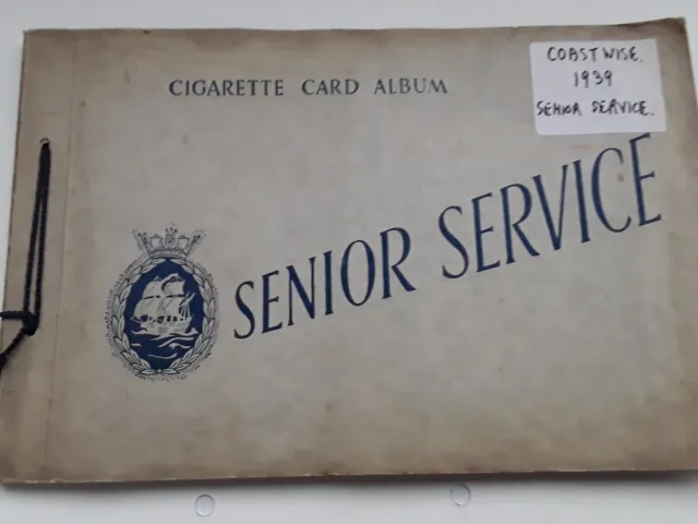 Coastwise 1939 Senior Service Cigarette Cards - Full Set of 48 Cards In Album