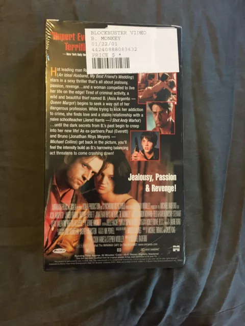 B. Monkey (1999 VHS) Asie argent Jared Harris Rupert Everett Jon Rhys Meyers 2