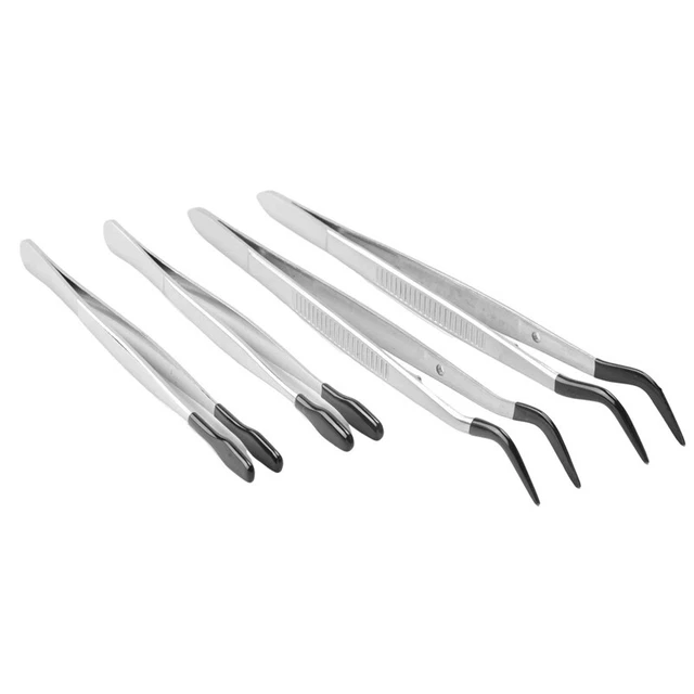 Juego de 4 pinzas de encaje de goma para laboratorio industria hobby Pi B2Y6