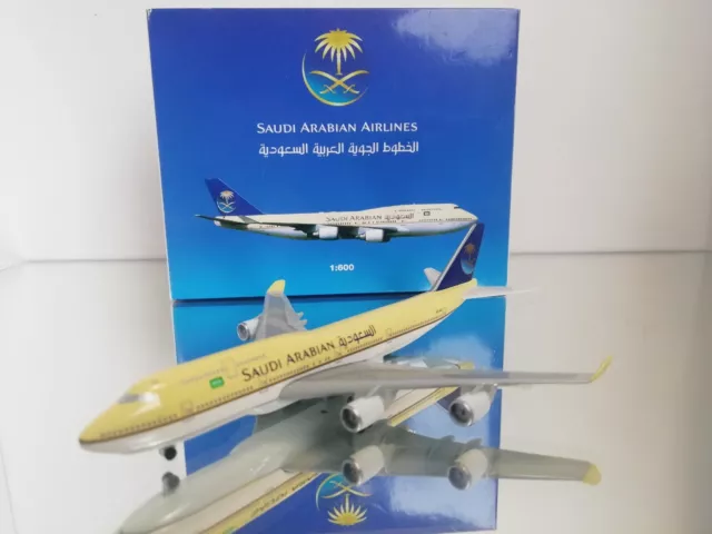Schabak Saudi Arabian Airlines Boeing 747-400 Scale 1:600 Near Mint in Box