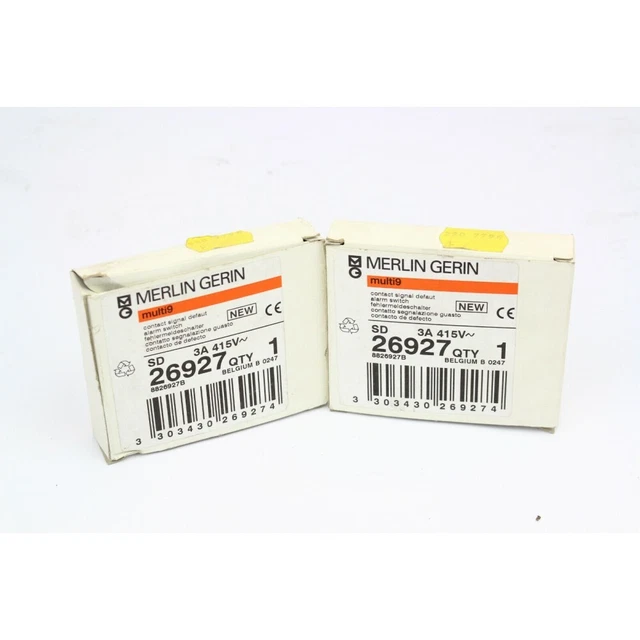 2Pcs Merlin gerin 26927 SD 3A 415V contact signal (B459)