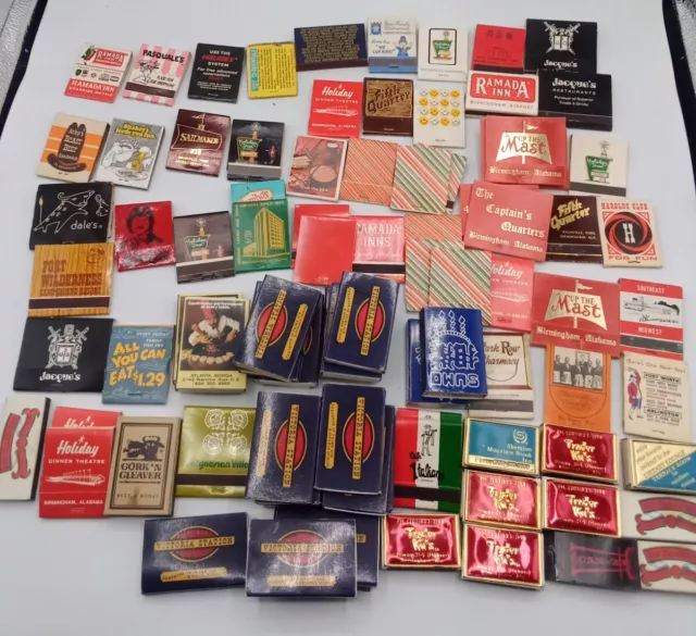 Fun Lot 100 Mixed Vintage Matchbooks Variety Pack Of Advertisments Retro