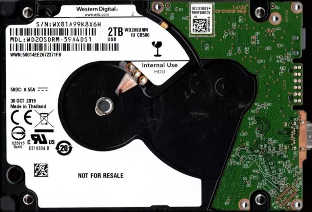 WD40NDZW-11BCSS0 USB 3.0 WX52D FEB 2023 Thailand Western Digital