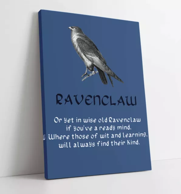Harry Potter Ravenclaw Quote Slogan Hogwarts -Canvas Wall Art Picture Print