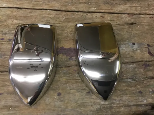 Pair Vintage Boat Vents 6” Nickel Plated February 24 Base Metal Bronze