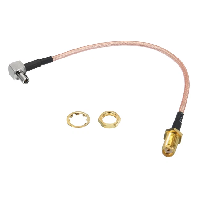 RG316 Coaxial Cables SMA Female to TS9 Male Right Angle 0.5FT Orange 1Pcs