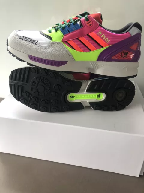 adidas ZX 8500 x Overkill Core Black/Crystal White/Signal Green US 11 EU 45 1/3