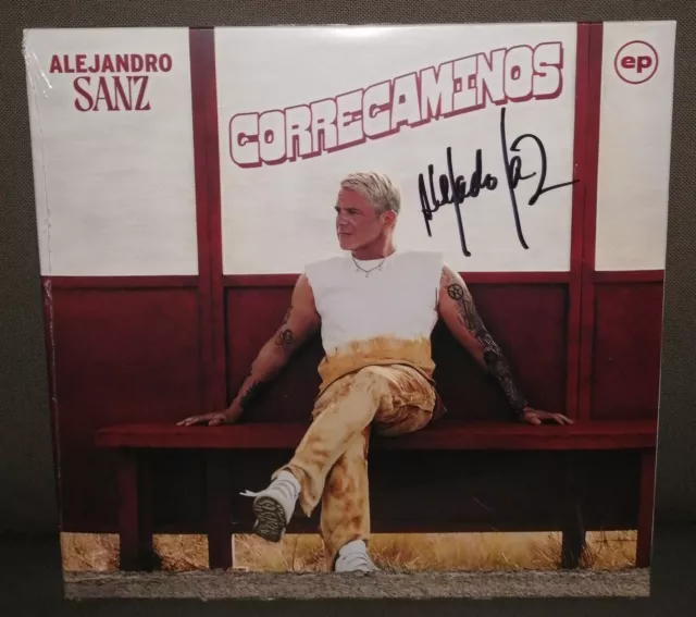 Alejandro Sanz FIRMADO VINILO Correcaminos EP LP 10" NUEVO y PRECINTADO alizzz