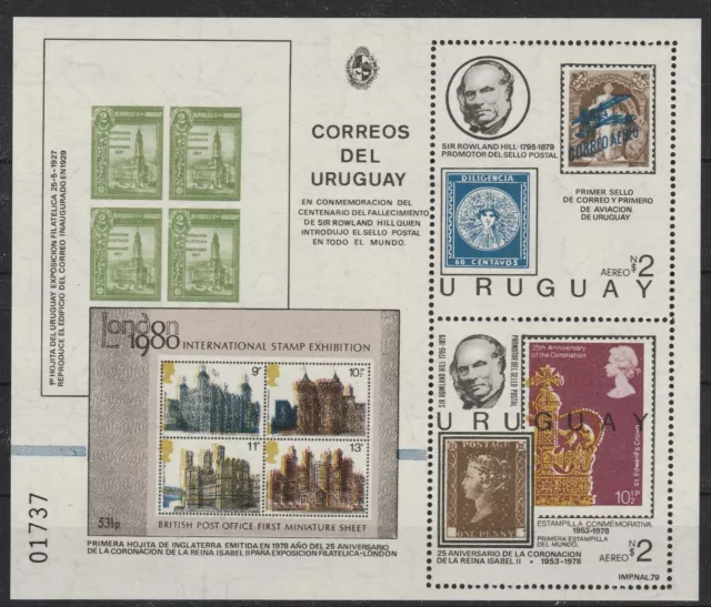 v3041 Uruguay/ Sir Hill  MiNr Block 45 **