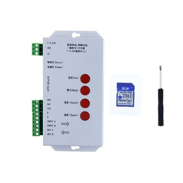 5-24V T1000S SD Karte LED Pixel Controller WS2812B 6803 WS2811 RGB LED ...