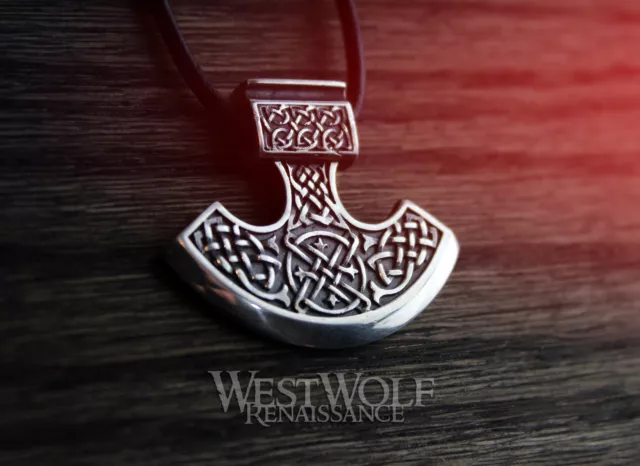 Viking Axe Pendant - 925 Sterling Silver - Norse/Medieval/Celtic/Perun/Odin/Thor