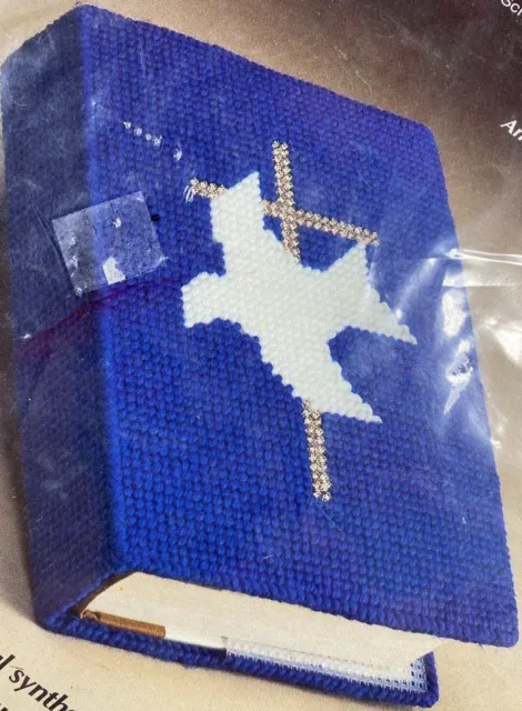 Kit de lona de plástico arte con agujas de la Biblia/Himnario #516 Nuevo en paquete-22