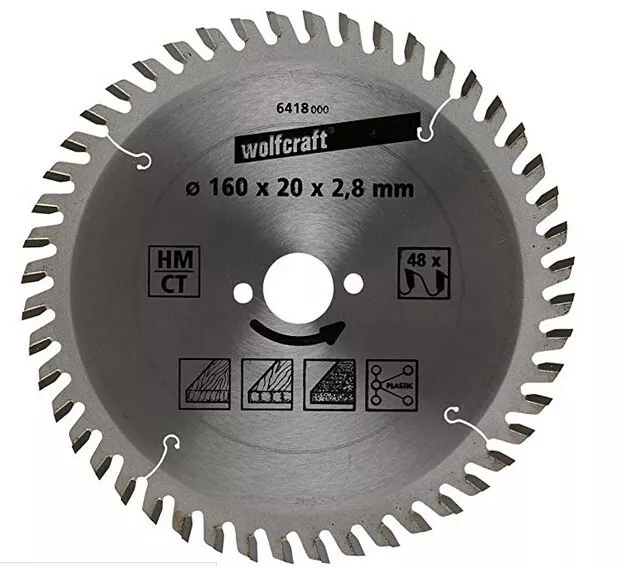 Lame De Scie Circulaire 160mm Wolfcraft Ref 6418000 3