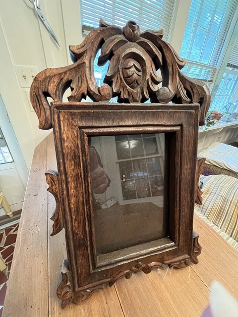 L702🌟GORGEOUS Vintage Chippendale Hand Carved Picture Frame Fits 5”x7”