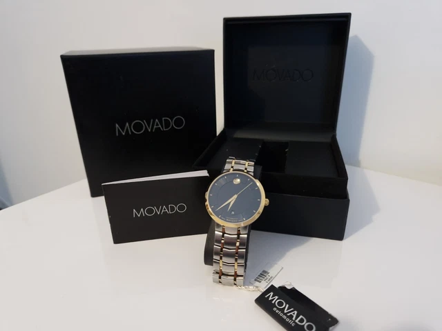 Movado Uomo 1881 Orologio da Bracciale Auto Oro & Argento - Leggi Descrizione