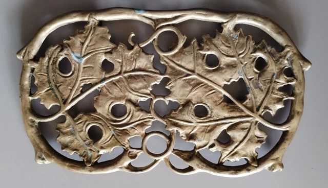 Lot De 2 Dessous De Plat Anciens En Laiton – Forme As De Pique – Déco Vintage Dorée