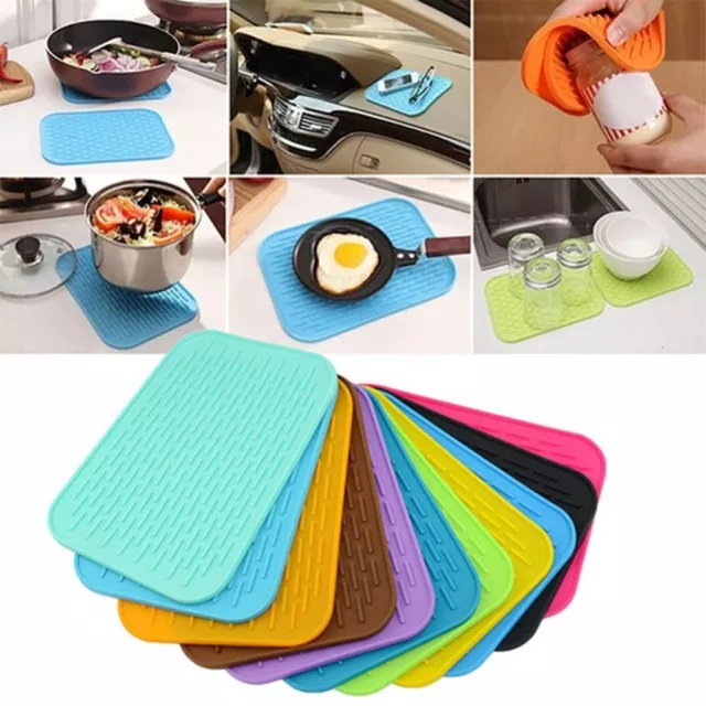 Anti-Hot Insulation Pad Heat Resistant Table Mat Tableware Drain Pad Non-slip UK