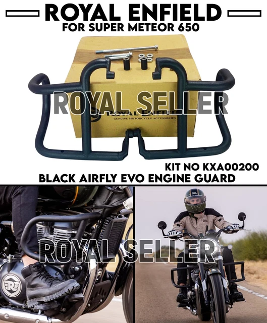 ROYAL ENFIELD SUPER Meteor 650 "BLACK AIRFLY EVO ENGINE GUARD" Exp