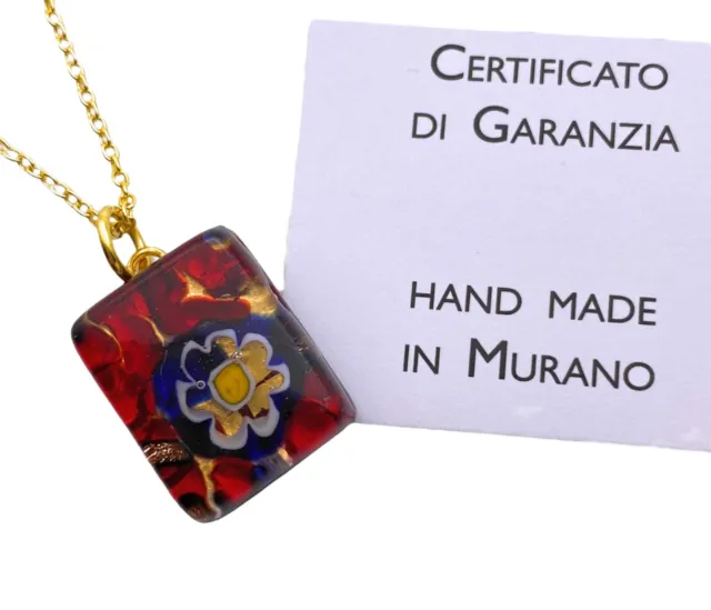 Murano Glass Pendant, Murano Jewellery Handmade Glass Pendant 2cm x 1.5cm MGPP8