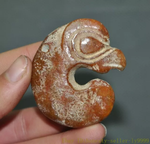 China Hongshan Culture old jade animal pig loong dragon sacrifice amulet pendant