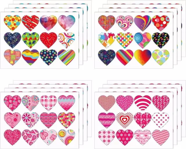192Pcs Stickers Valentine’S Day, Heart Stickers Cards, Crafts and Décor, Sticker