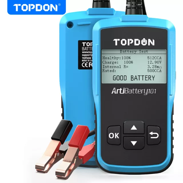 TOPDON 12V Car Load Battery Tester Digital Analyzer Tester LCD Screen