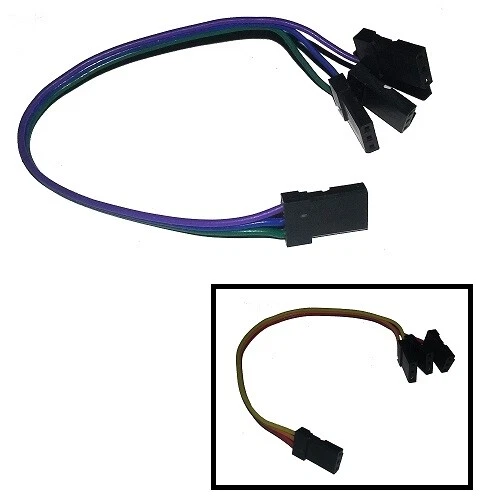 THREE-POLE RX CABLE with 4 Futaba Male Connectors Available in 2 Colors ...