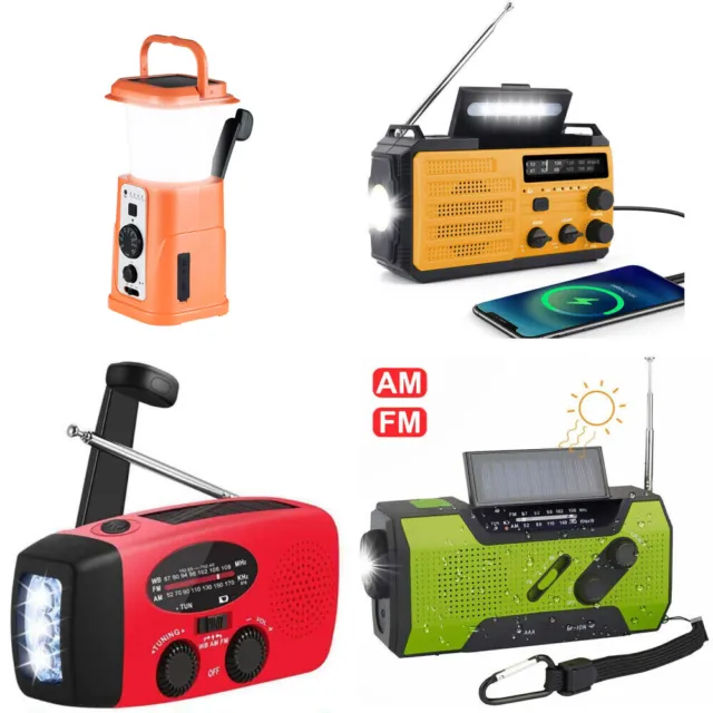 Solar Radio Handkurbel Notfall AM/FM SOS mit USB 5000MAH LED Taschenlampe DHL