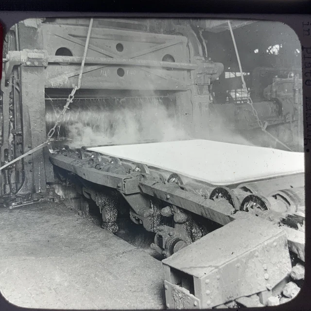 Vtg Magic Lantern Glass Slide Photo Keystone Plate Homestead Steel Works PA