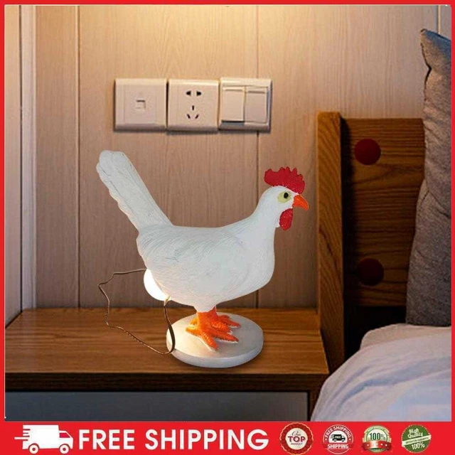 Chicken Shaped Lamp Resin Desktop Ornaments Bedside Living Room Decor Lighting