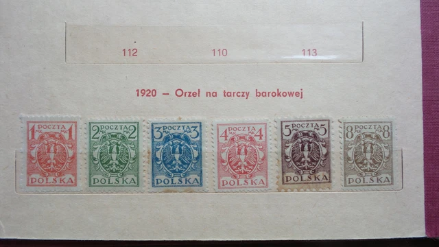 Polen 1920 / Kat. Fischer Nr. 114 - 119  Komplet / Ungebraucht / mit Falz Falzr