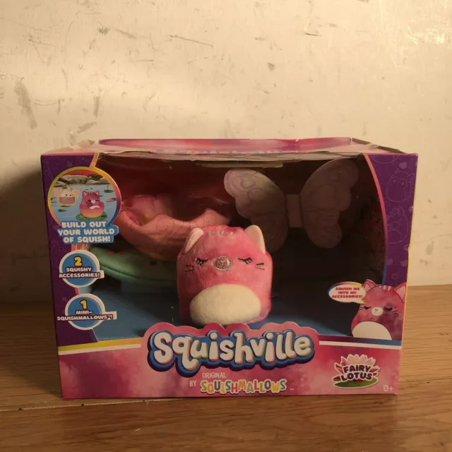 Squishville by Squishmallows Fairy Lotus - 1 Mini Squishmallow & 2 Accessories